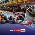GP de Singapura: Oscar Piastri lidera segundo treino caótico enquanto Charles Leclerc acerta Lando Norris no pit lane